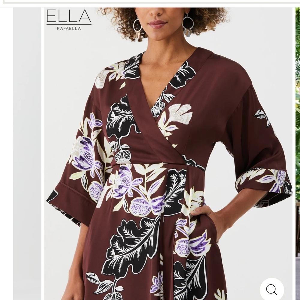 FLORAL PRINT FAUX WRAP MIDI DRESS
ELLA Rafaella - Picture 2 of 5